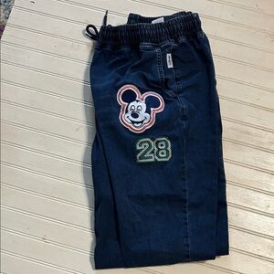 Her Universe Navy Joggers with Mickey Patch and '28' Applique